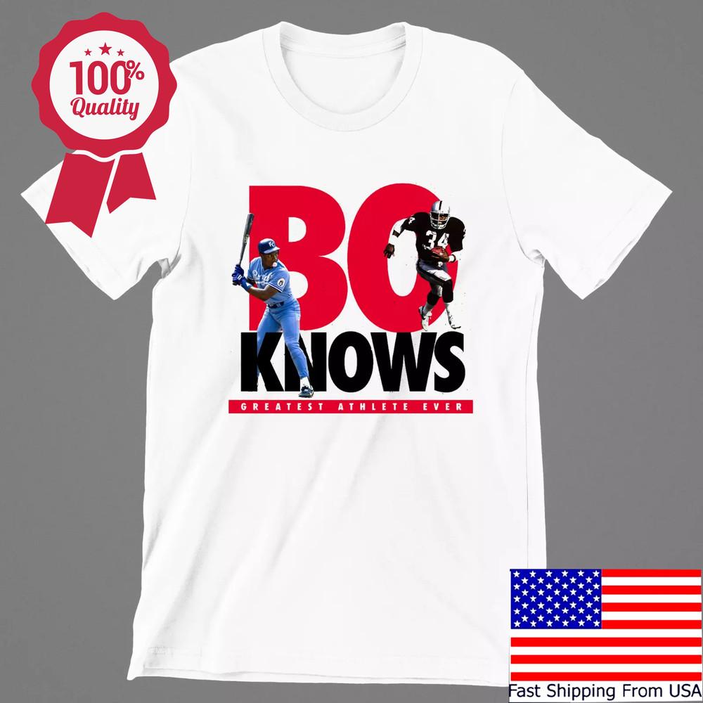 Bo Jackson Bo Knows Men T-shirt White Cotton Tee All Sizes S to 5XL Unisex T-Shirt XXXL