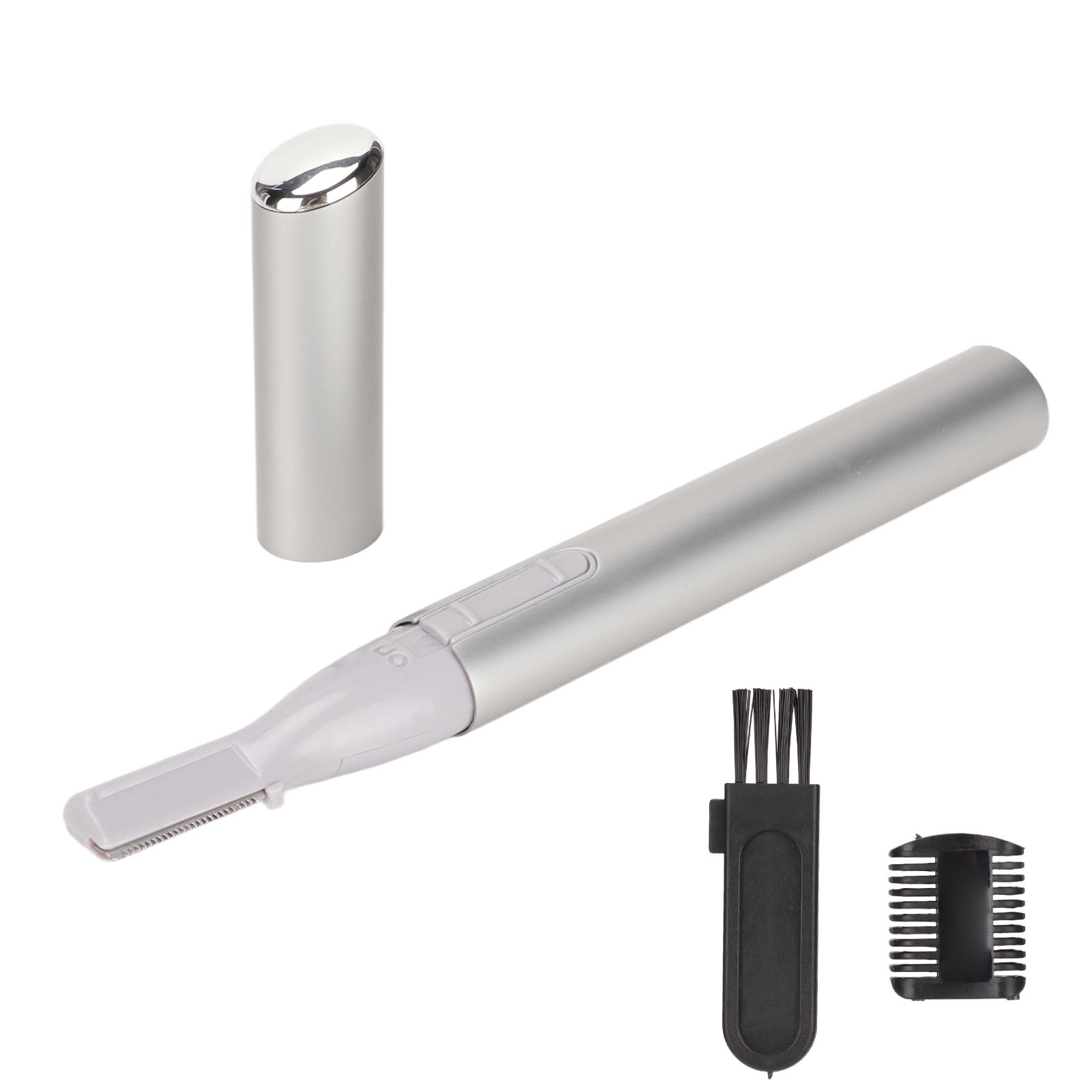 

Триммер для бровей Высокоточная электрическая бритва для бровей Удалитель для лица Губ Носа Удаление волос на лице Серебристый