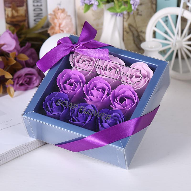 Soap Flower Roses Faux Eternal Flower Gift Box Valentine's Day Simulated Flowers Valentine's Day Faux Flowers For Birthday Gift