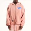 Unisex Oversized Hooded Zip-Up Sweatshirt Water Washed Distressed Streetwear Pullover Winter Casual Top