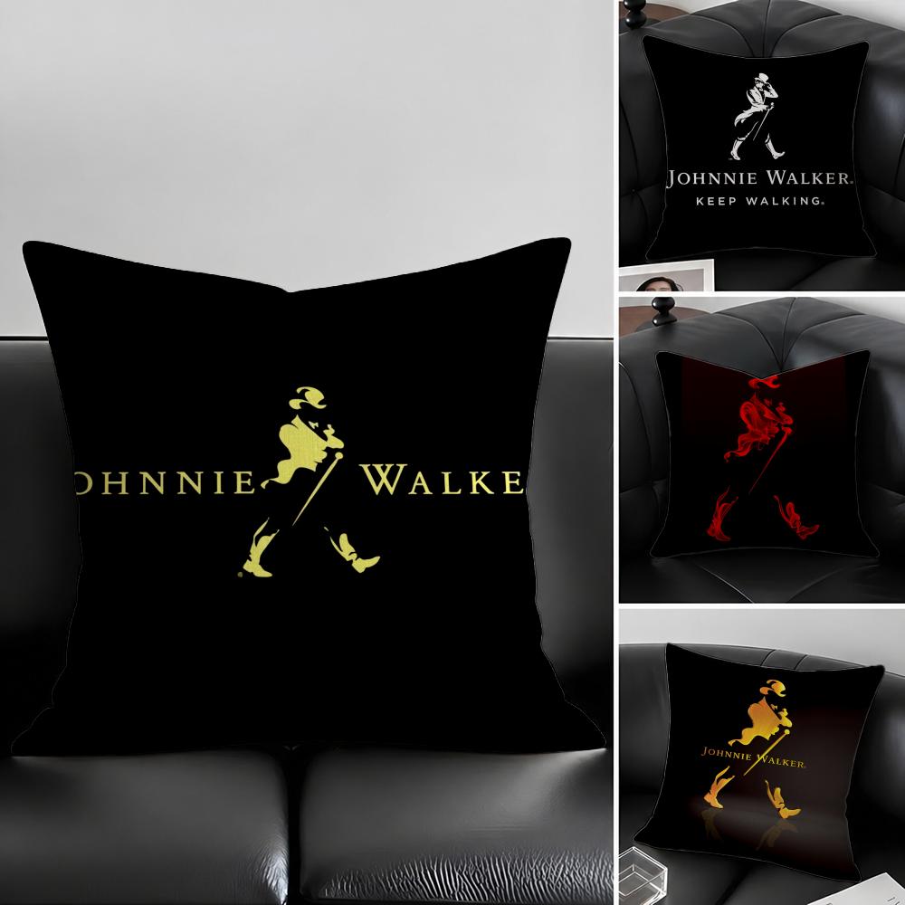 Brand Johnnie Walker Cushion Cover Natural Linen Pillowcase Set AllinOne Decor for Sofa Bedroom Chair