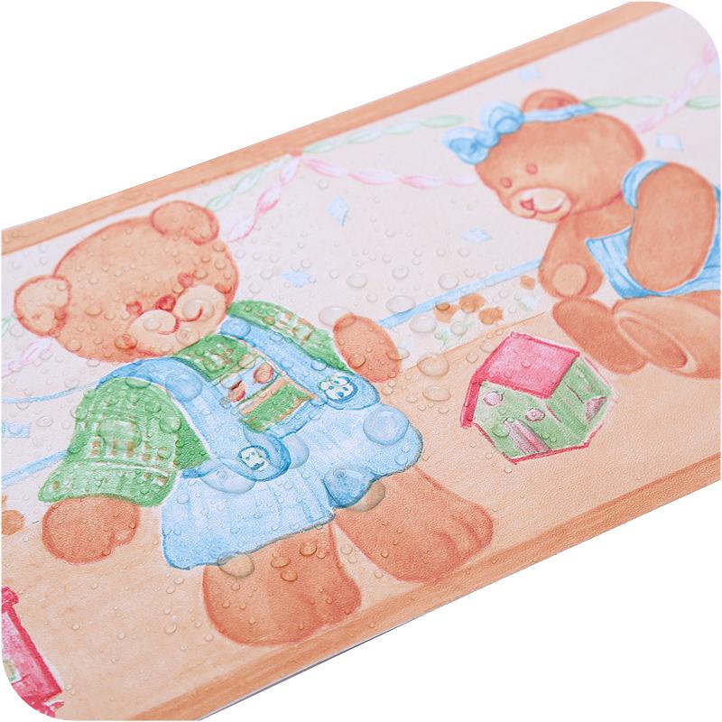 10Meters Kid Room Baseboard Wallpaper Kitchen Bathroom Waterproof Waist Line Tile Stickers Self-Adhesive Cartoon Wall Decoration