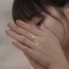 Temperament Silver Color Heart-Shaped Ring Cute Design Jewelry For Women