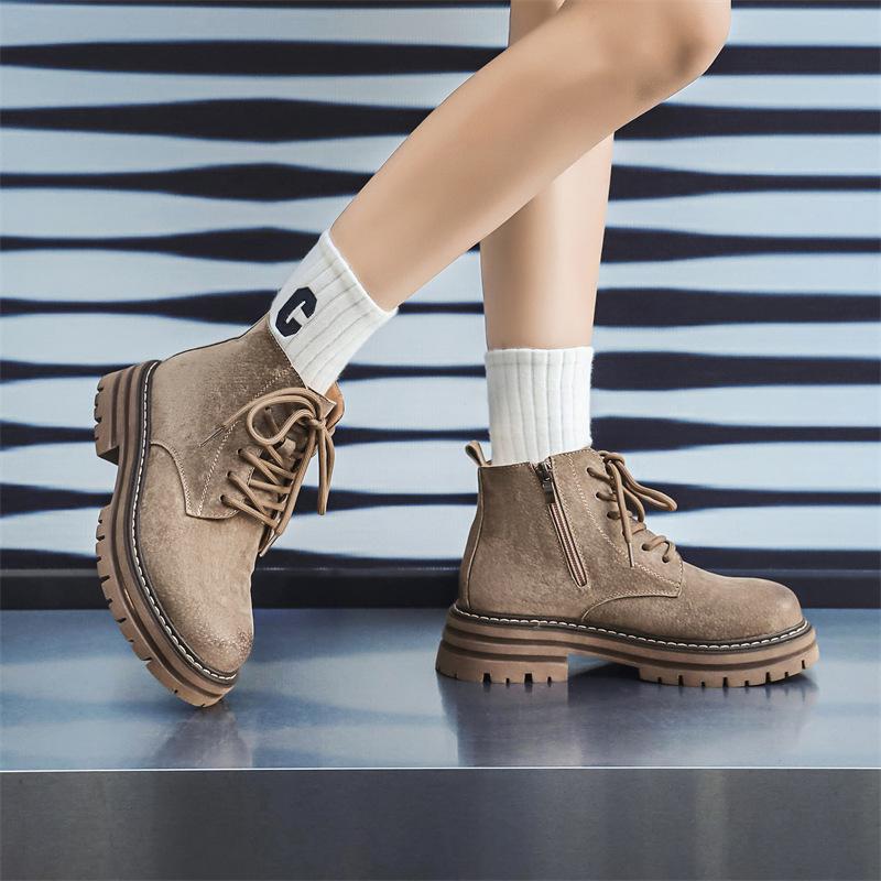 Martin Boots Herren und Damen 2024 neu Sommer Britisch Retro Kurze Stiefel Reißverschluss Dicksohlige Rhabarberstiefel 5781-H