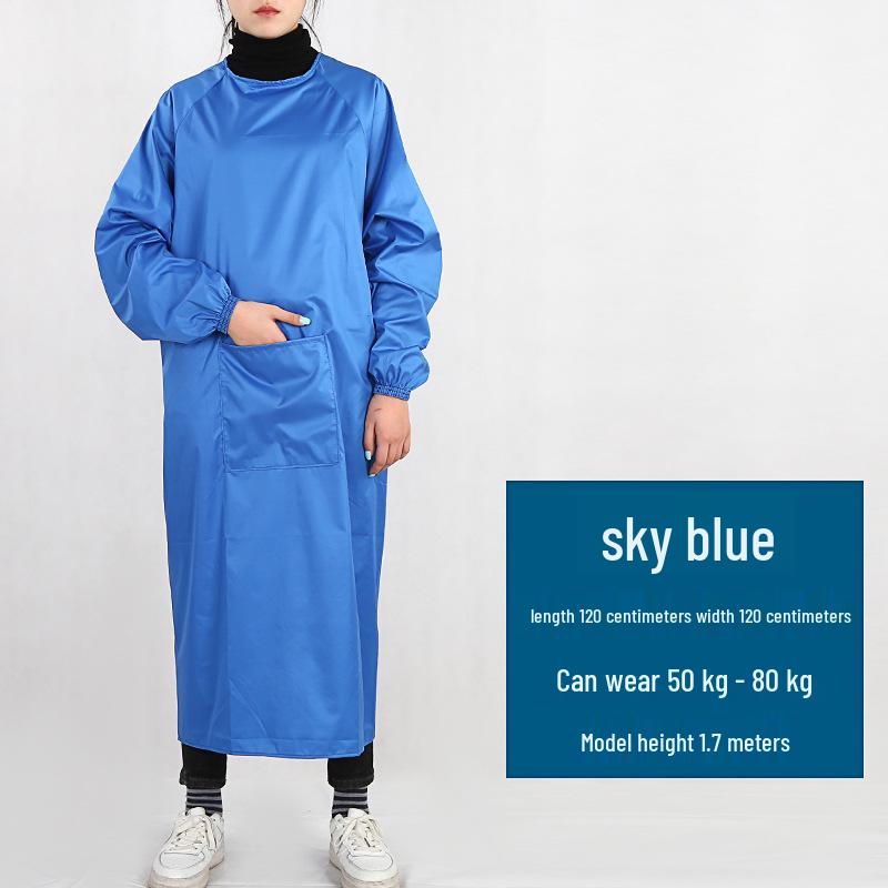 Unisex Waterproof Oil-Proof Long Sleeve Apron for Kitchen and Home