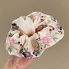 Colorful Embroidery Hair Scrunchies French Style Hair Ropes Elegant Floral Scrunchies  Rubber Bands