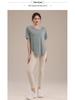 Women's Summer Loose Fit Sport Cover-up Yoga T-Shirt - Breathable, Sweat-wicking, Short Sleeve Fitness Top