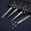 Professional Pet Grooming Scissors Set: Tooth, Curved, Straight, Thinning, Rounding