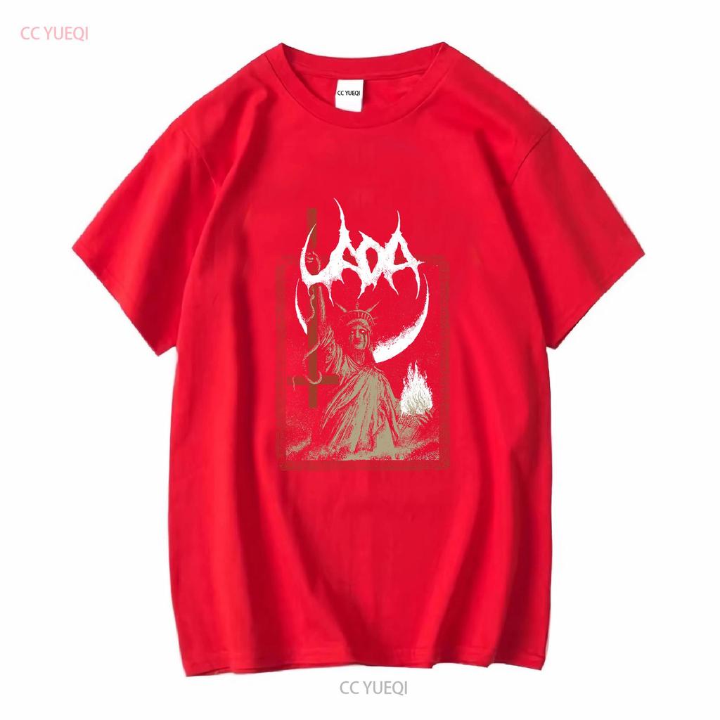 Neues 3269 Uada American Group T-Shirt Größe S 4XL lang- oder kurzärmelig Vintage Gewaschen Stretchig Stilvoll Lässig Streetwear