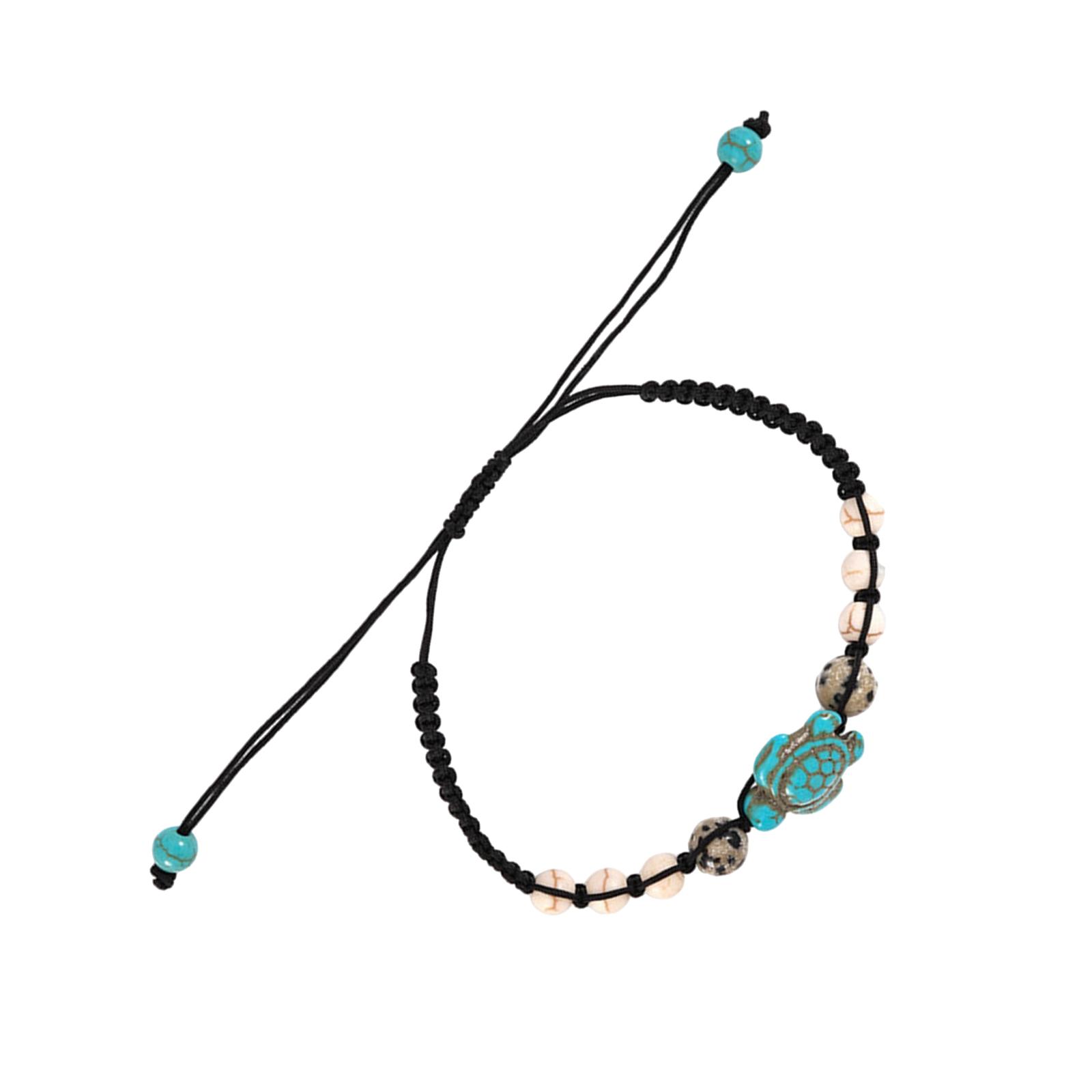 

Браслет из натурального камня с морскими черепахами, бирюзовые бусины, эластичный, на резинке, ручная цепочка, бисерный браслет, аксессуары для женщин и мужчин 3