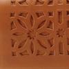 Flap Long Wallet Cutwork Brown [Genten]