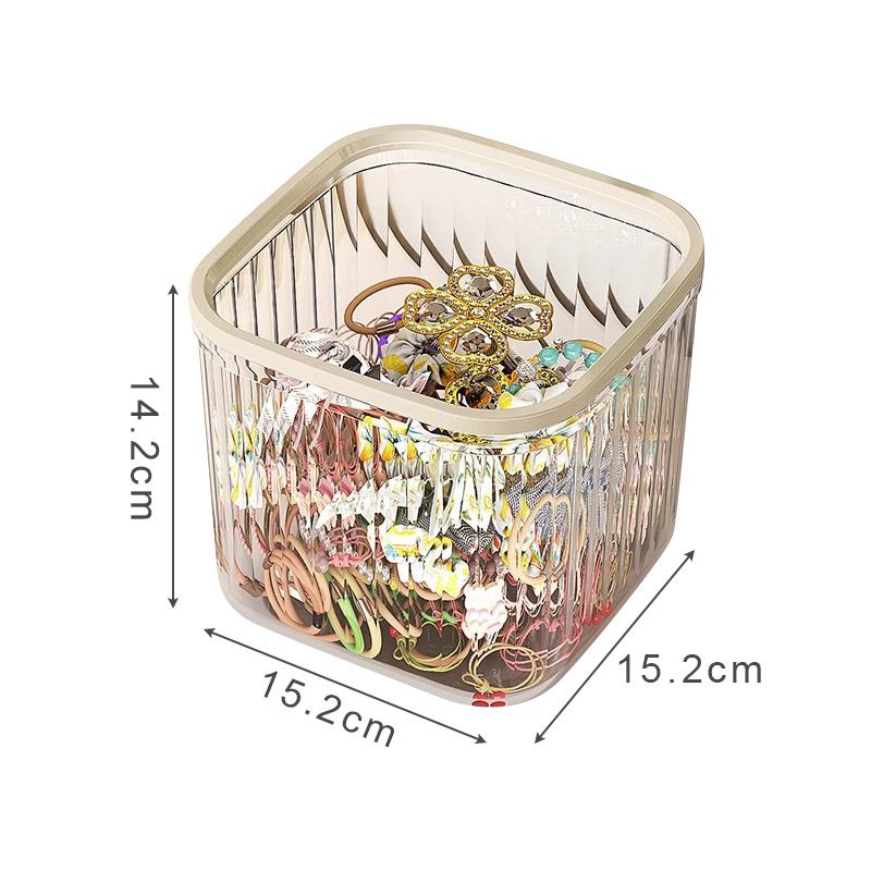 M/L Desktop Storage Box Trash Can Pop-up Lid Storage Box for Hair Accessories Jewelry Desktop Decoration Multi-use Organizers