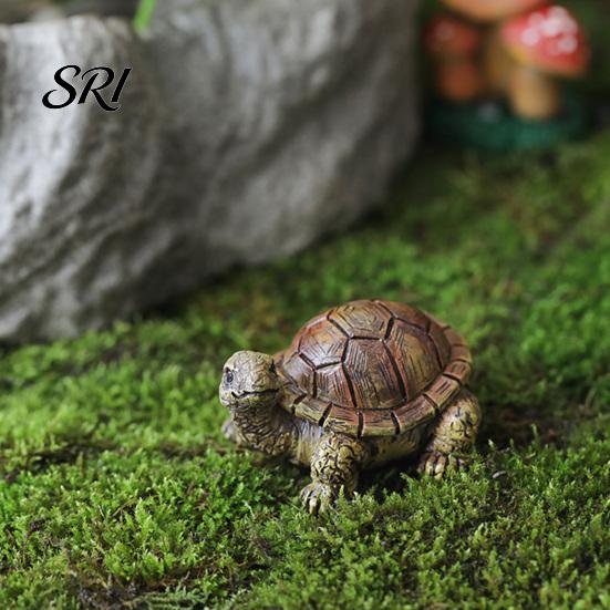 Fish Tank Ornaments Micro Landscape Turtle Figurines Waterproof Resin Miniature Realistic Sculptures Statue for Tanks Potted Plants Moss Gardens