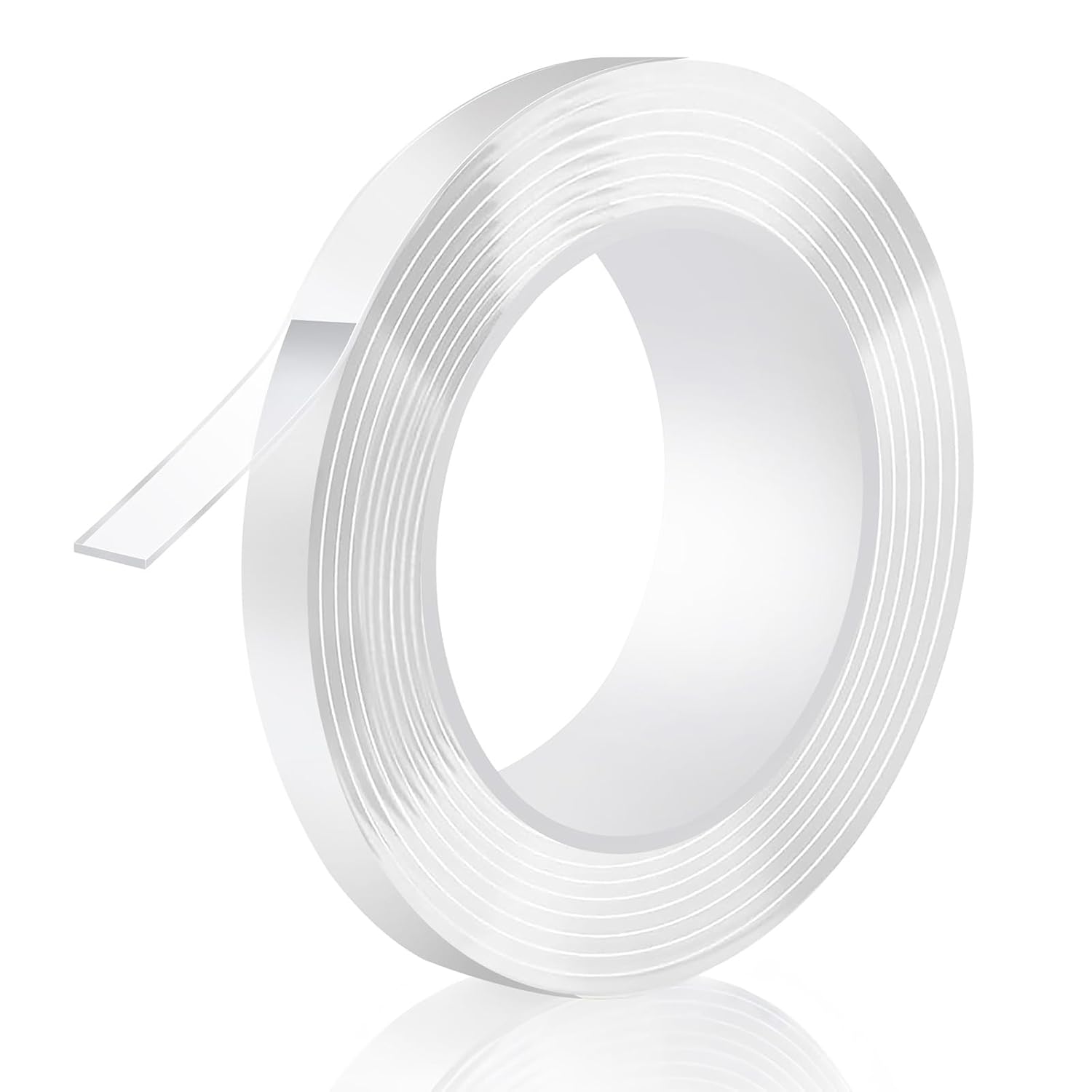 Double Sided Tape Heavy Duty, Removable Nano Double Sided Adhesive Tape, Clear Mounting Tape Picture Hanging Adhesive Strips Waterproof for Walls 0.39in x 16.5ft