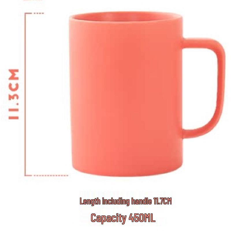 Large European-Style Matte Black Ceramic Mug with Spoon