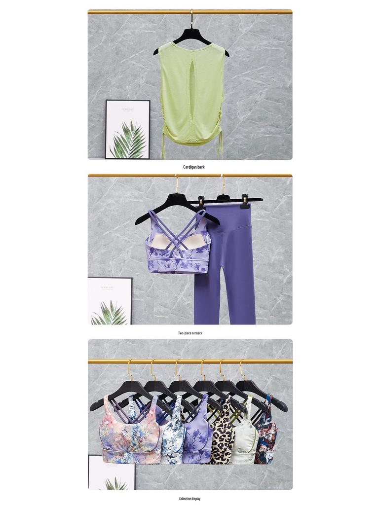 Lulu Women's Yoga Bra and High-Waist Fitness Pants Set - Spring/Summer Activewear