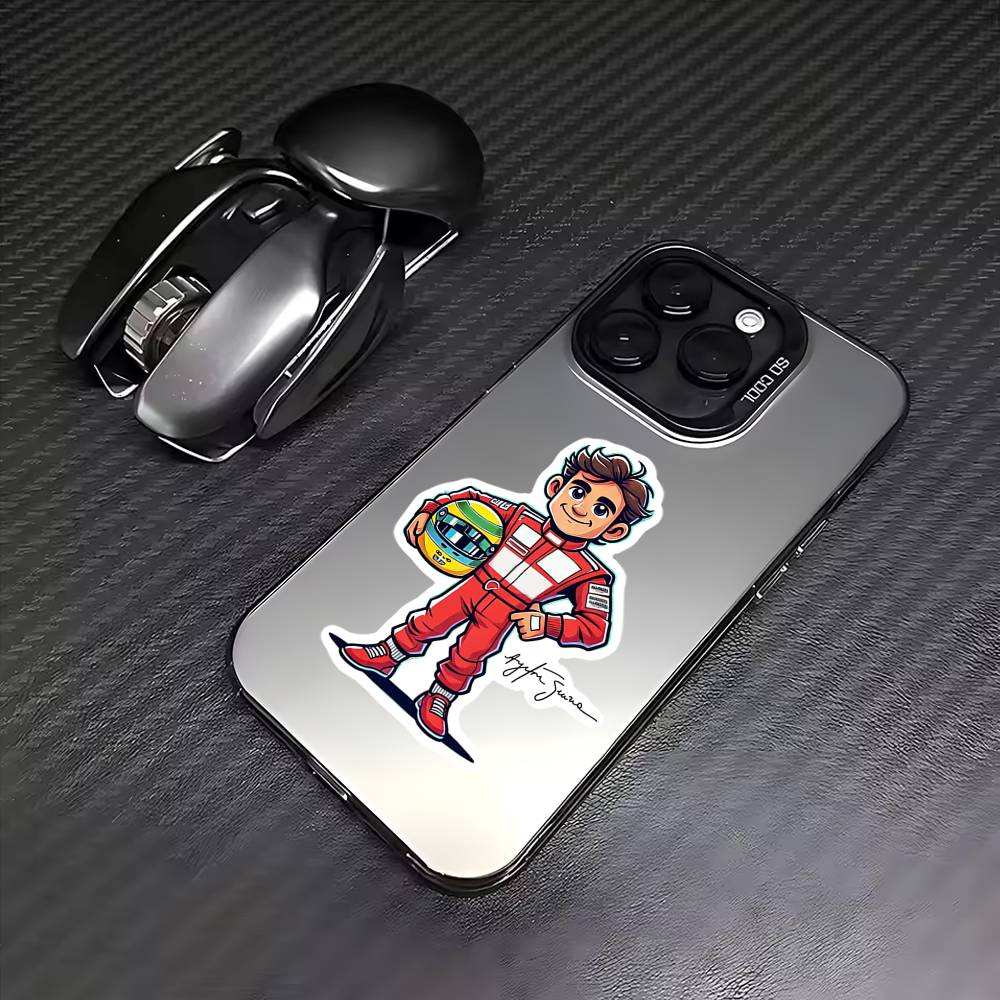 

A-Ayrton S-Senna Helmet Phone Case For iPhone 17,16,15,14,13,12,11 Plus,Pro Max,Colored Silver Phone Case iPhone15plus