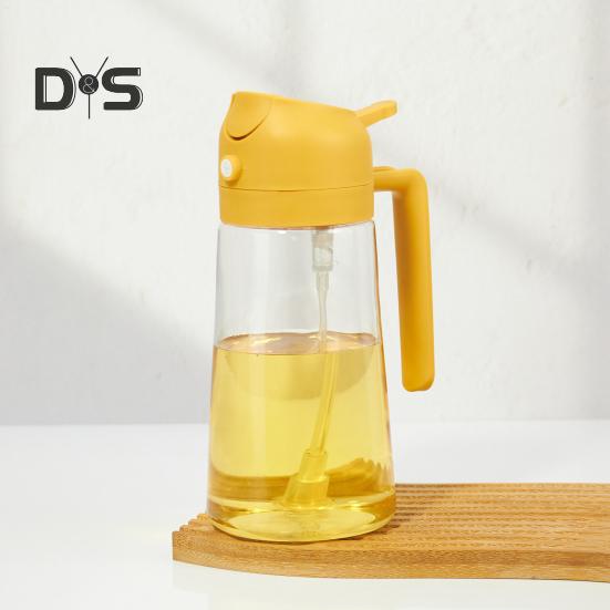 Butelka z rozpylaczem do oleju 2 w 1 Szklany dozownik i rozpylacz do oleju 500ml Wydajna kontrola oleju Gotowanie Wielofunkcyjne narzędzie kuchenne do oliwy z oliwek octu