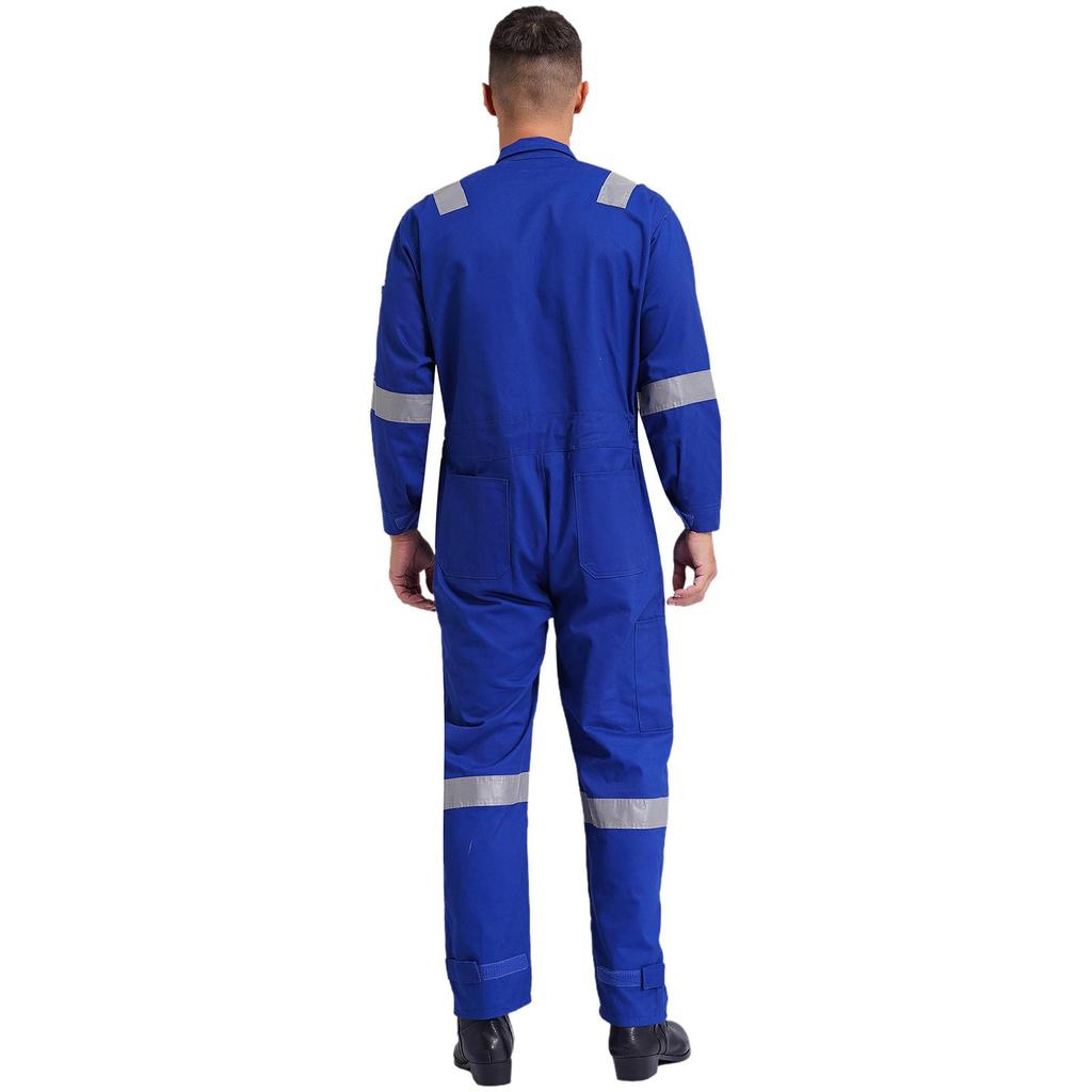 Heren Unisex Katoenen Werk Overalls Eendelig Jumpsuit Stofdicht Werkplaats Uniformen Tuinbroeken Multi-pocket Overalls Werkkleding