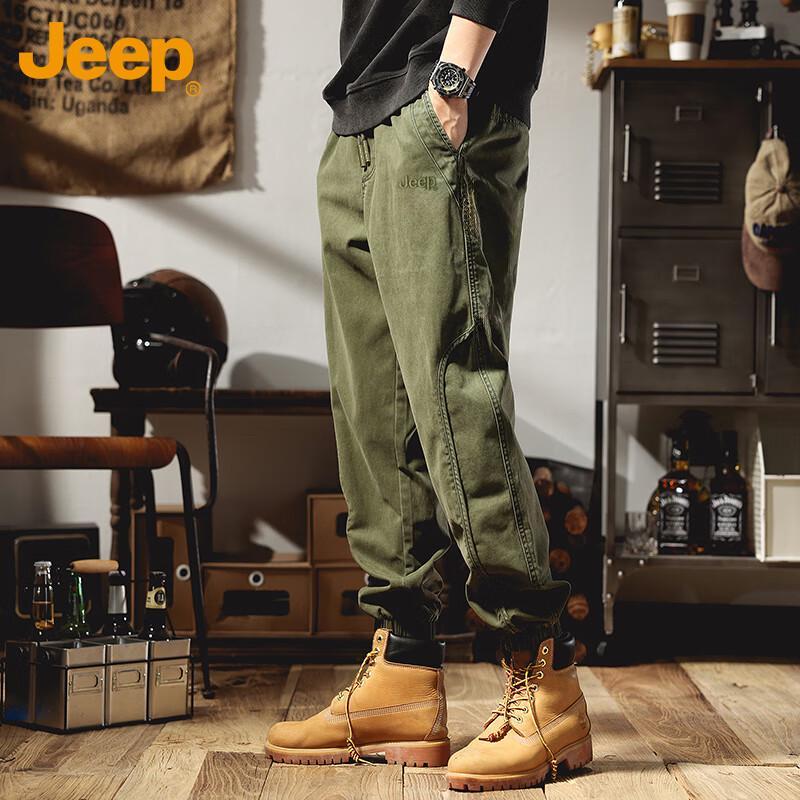 JEEP Men's Loose Fit Cargo Joggers