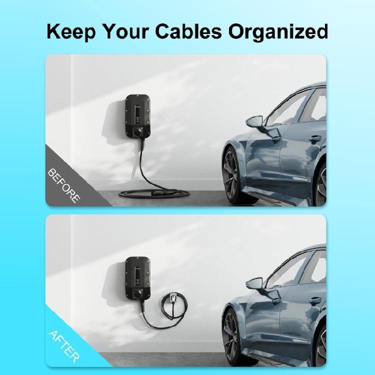 Electric Car Chargers Base Protects Connector From Snow Rain EV Chargers Holder Stand For Home Garage Use