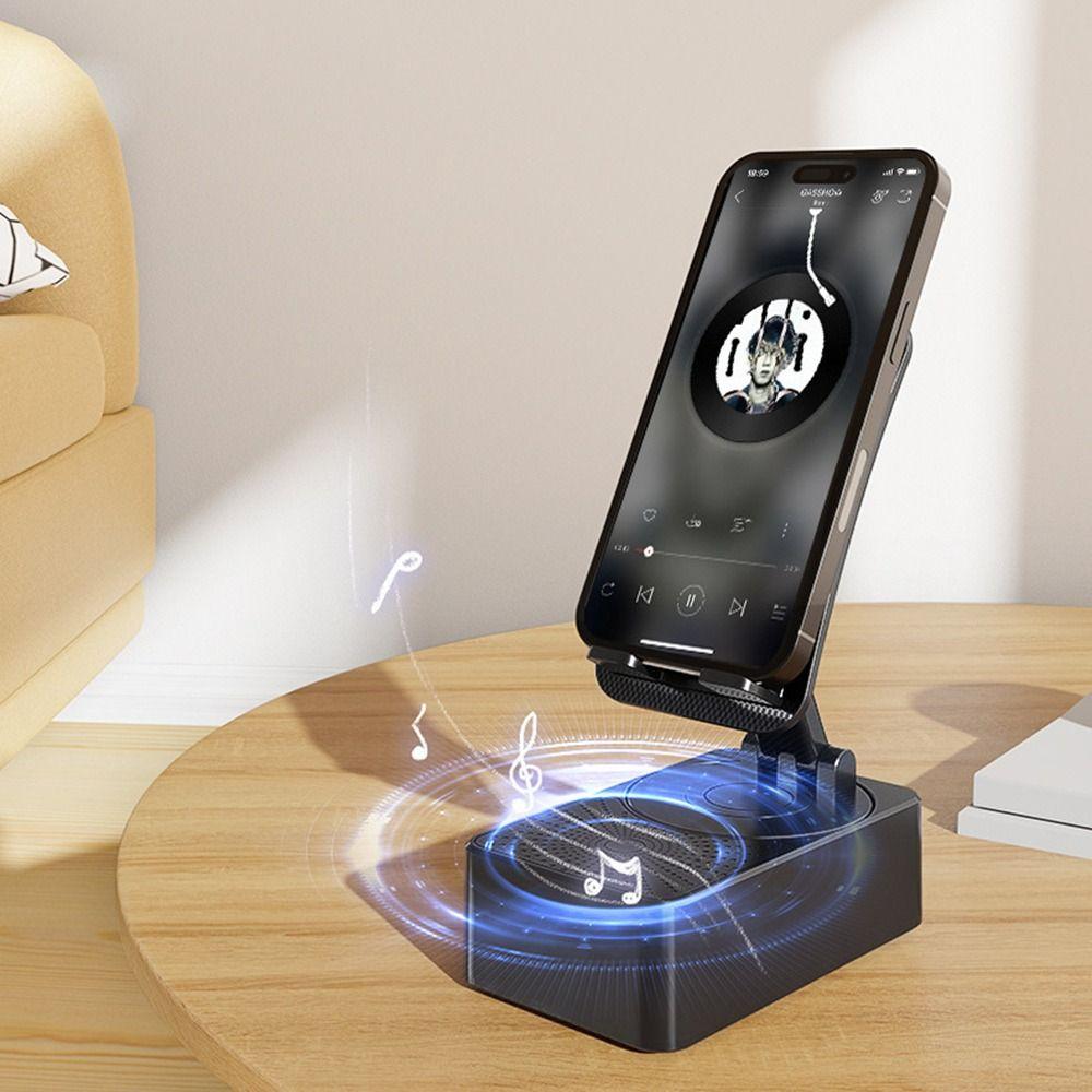 Foldable Smart Rotating Phone Stand Adjustable Lazy Stand Dual Speaker Rack Gifts Phone Stand