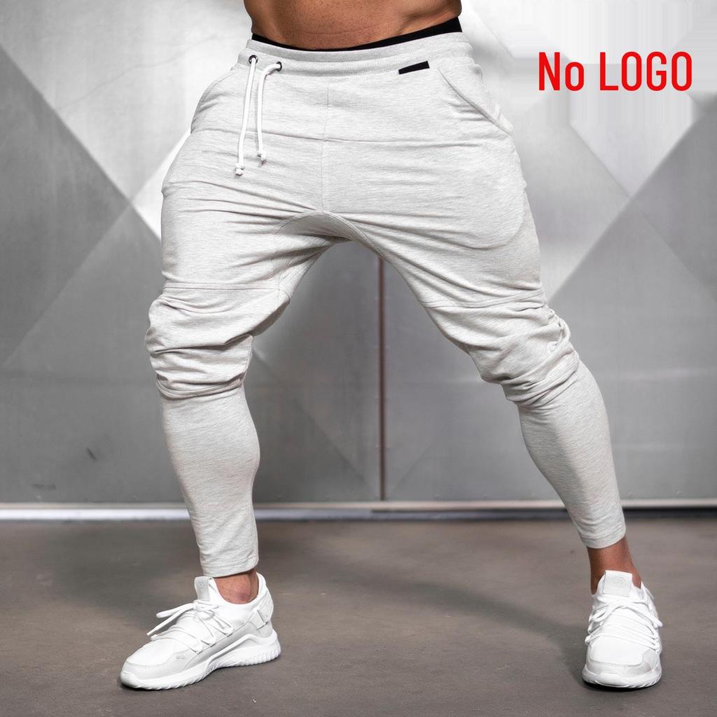 Muscle Fitness Men's Slim Fit Running Trousers - Moisture-Wicking, Small Leg, Casual Sports Pants for Spring and Autumn