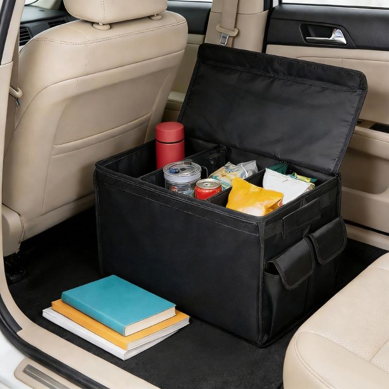 Foldable Car SUV Cargo Organizer Multi Compartment Car Trunk Storage Box Trunk Container Automotive Interior Accessories