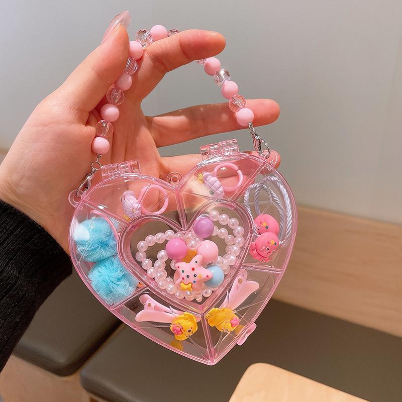 Children's Cute Cartoon Fruit Pendant Bracelet Set with Lucky Dragon - Birthday Gift Box