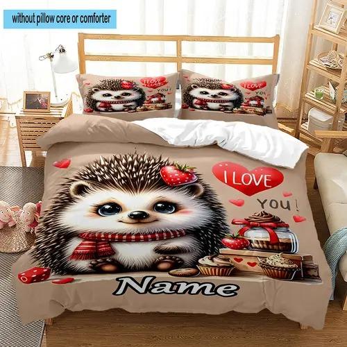 Comforter Hedgehog With Hedgehog Pattern Suitable For Children Boys Girls And Adults Warm Soft And Breathable