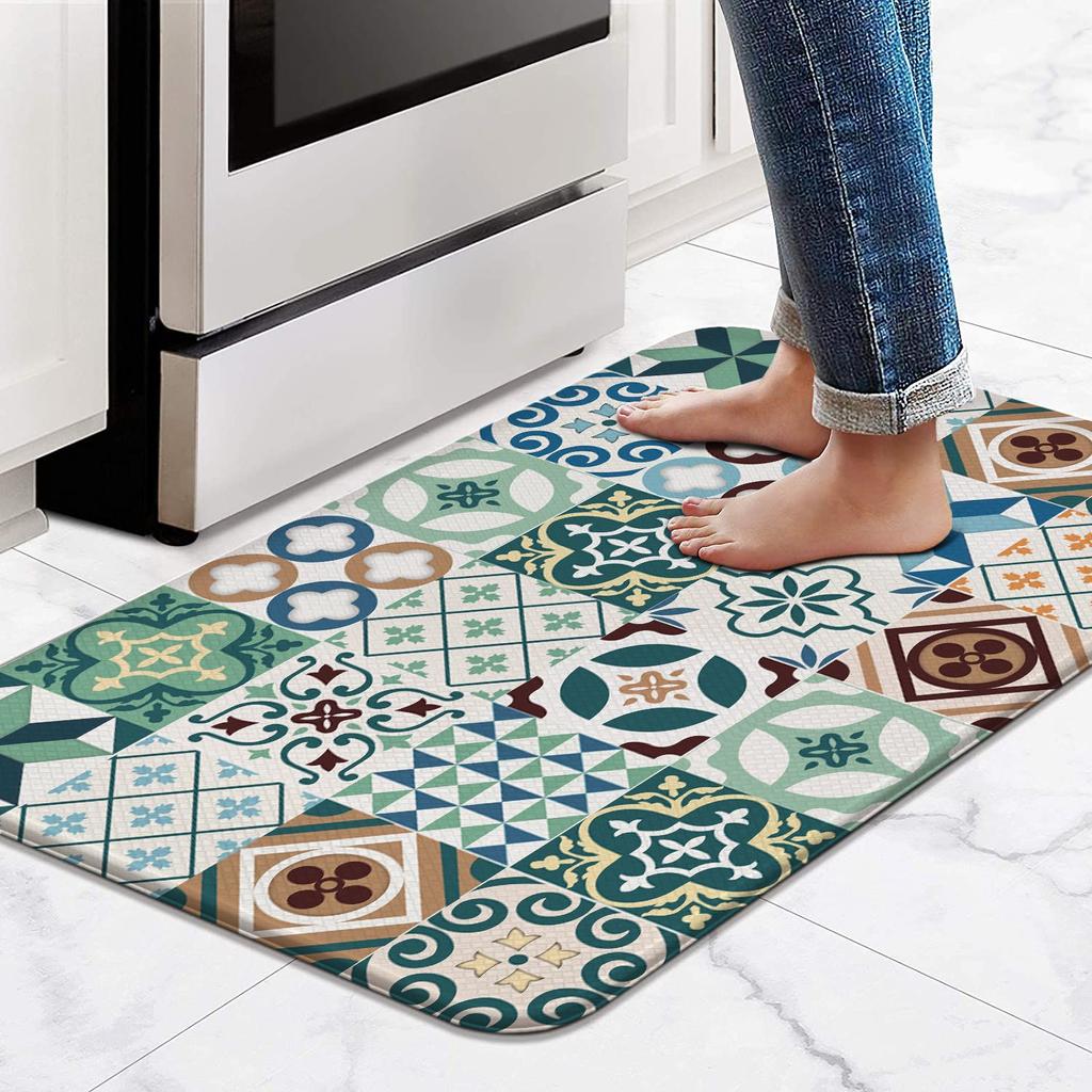 Kitchen Floor Mats Are Non-slip, Oil-proof, Waterproof, No-wash Wipeable Floor Mats, Household Light Luxury Door Dirt-resistant Carpets