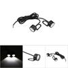 2pcs Universal LED Motorcycle Handlebar Rear Mirror Light DRL Driving Fog Lamp White