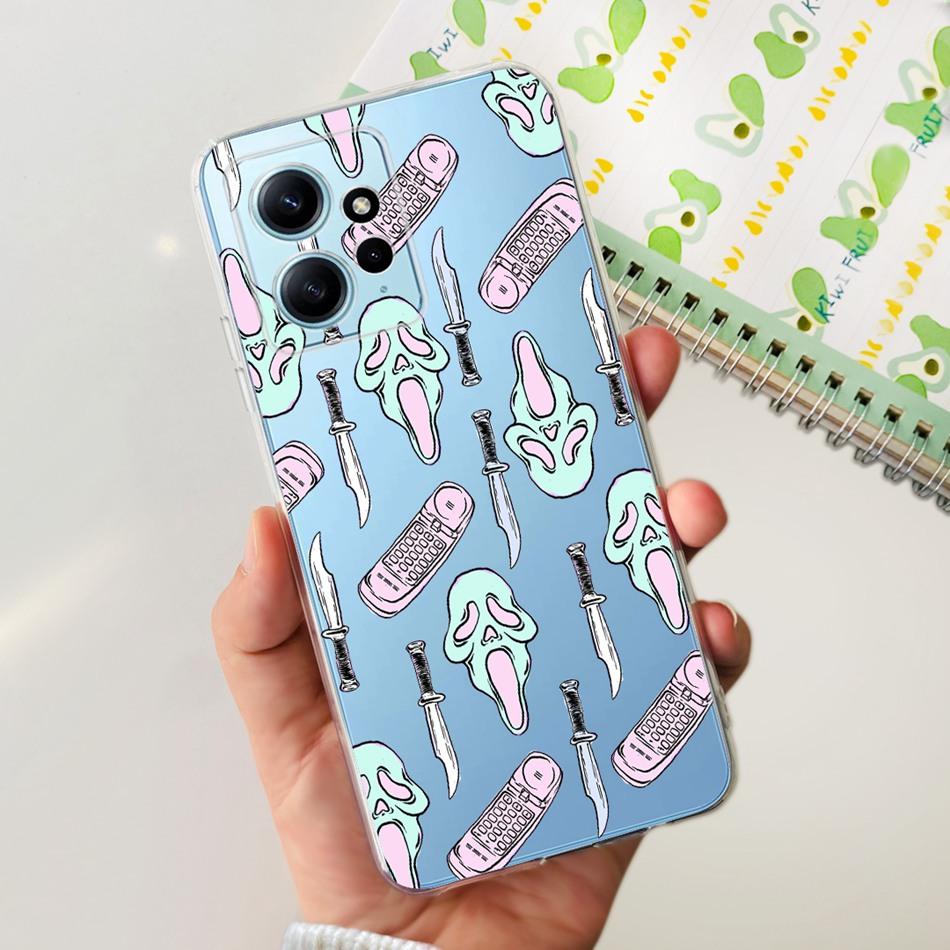 For Xiaomi Redmi Note 12 Case Redmi Note12 4G Global Cute Painted Soft Silicone TPU Phone Back Cover Bumper