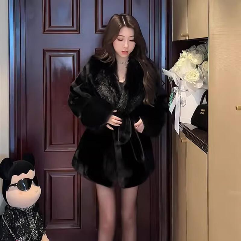 KAISER Women's Elegant Faux Fur Coat