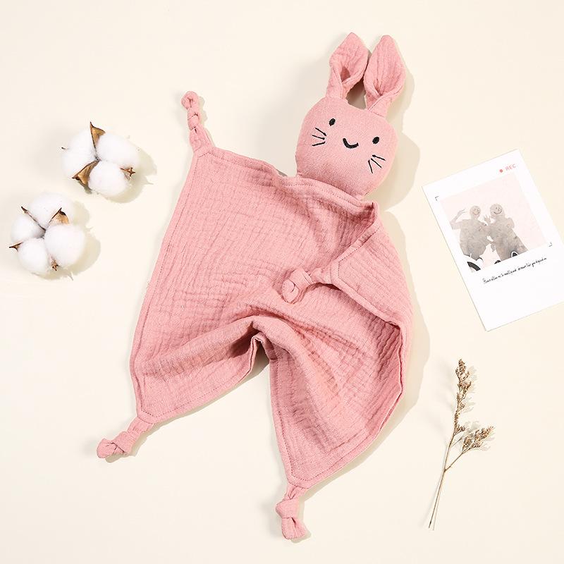 Weiches Neugeborenen Baby Beruhigungstuch Musselin Baumwolle Kuscheldecke Schlafpuppen Kindermode Schlaftier Beruhigungstuch Lätzchen