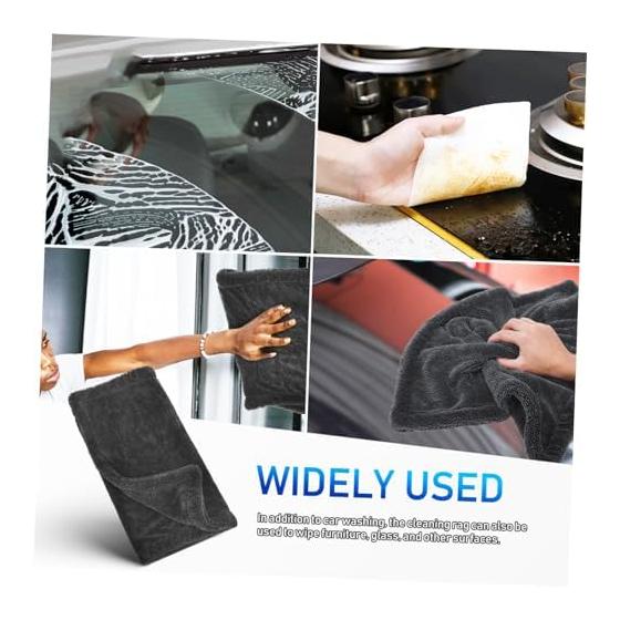 Highly Absorbent Car Wash Towel with Double-sided Polyester Design Car Cleaning Cloth Ideal for Cleaning Furniture and Glass Quick-drying Rag That