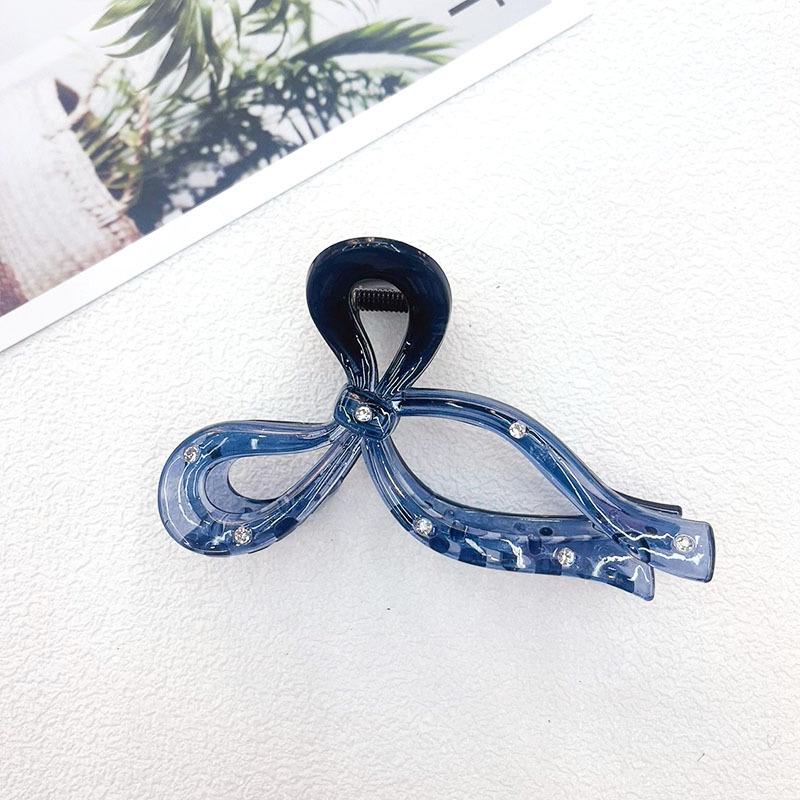 High-End French Transparent Bow Claw Clip: Versatile Girlish Heart Shark Hair Accessory