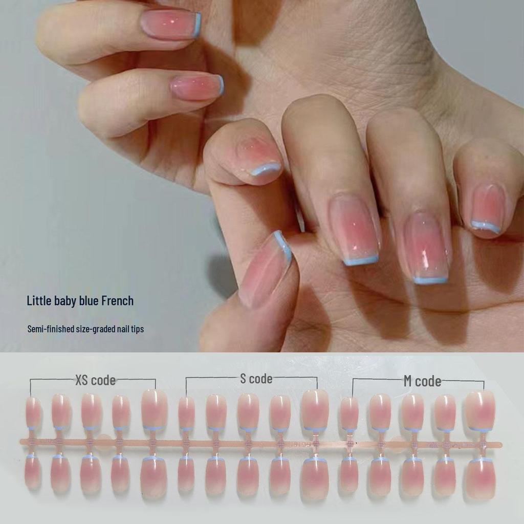 Blush Gradient Nail Tips - Semi-finished, Wearable, Long & Short Styles for Nail Salon Art