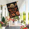 Bohemian Moon Moth Autumn Garden Flag Double-Sided Polyester Decorative Flag, Outdoor Courtyard and Lawn Art, No Electricity Needed, Durable Weather-