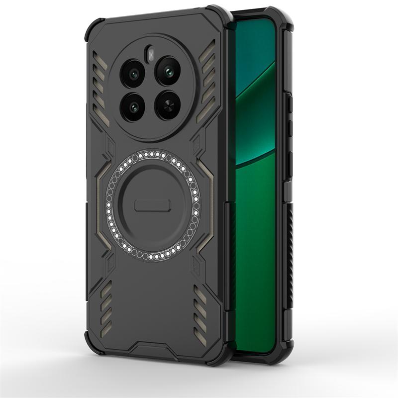 For Realme 12 Plus Case For Realme 12 Plus 5G Anti-knock Magnetic Adsorption Wireless Charge Back Cover For Realme 12 Plus Case