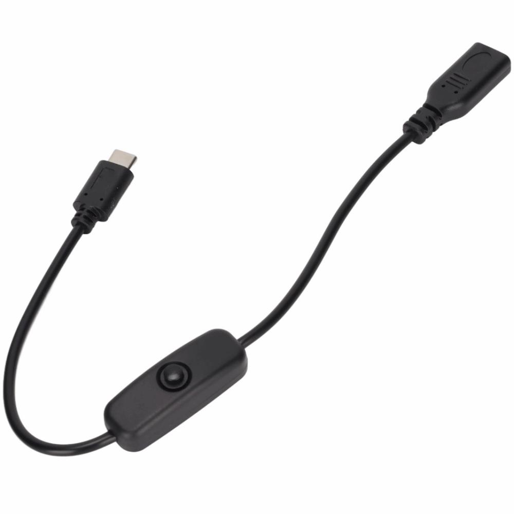 

30cm/11.8inch Type C Male to Female with ON/Off Switch Power Extension Cord USB Extension Cable USB Connection
