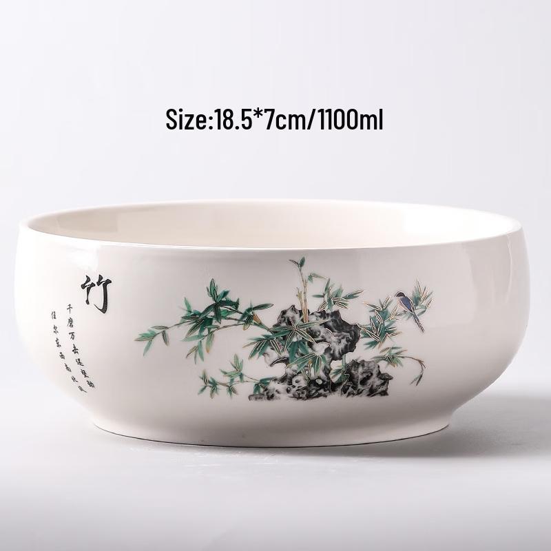 Large Capacity Ceramic Tea Wash Bowl