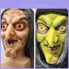 Máscara de Bruxa de Halloween Rosto de Terror em Látex Fantasia Para Decoração de Festa