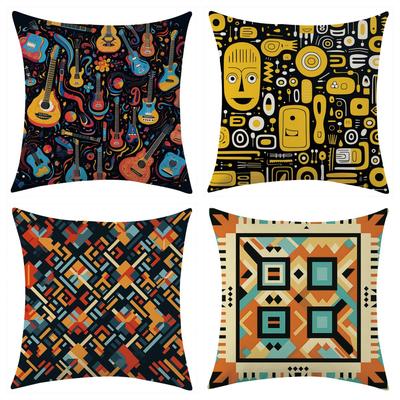 Neue Serie Abstrakter Kunst Leinen Kissenbezug Auto Sofa Lendenkissen Kissen