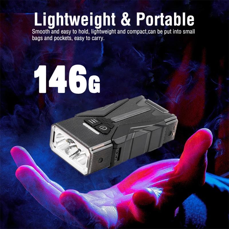 High Brightness Flashlight Rechargeable RGB Folding Desk Lamp Clip Magnetic Portable Multifunctional Flashlight