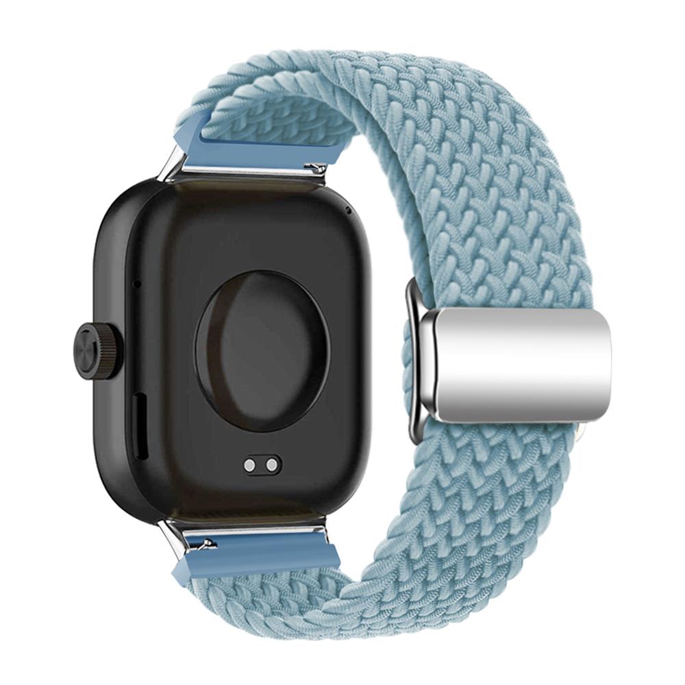 

For Xiaomi Smart Band 8 Pro/Redmi Watch 4 Strap Magnetic Buckle Woven Loop Watch Band Rock Cyan