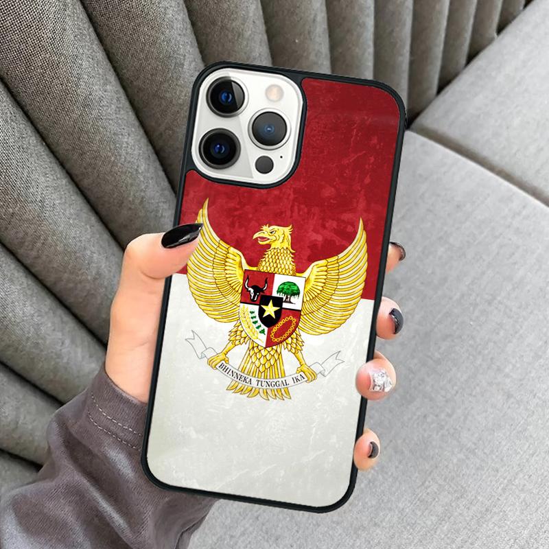 

Indonesia Flag Phone Case For iPhone 17 Air 16 16e 15 13 14 Pro Max 11 12 Plus 2022 MAX Shell Cover coque iPhone 16e