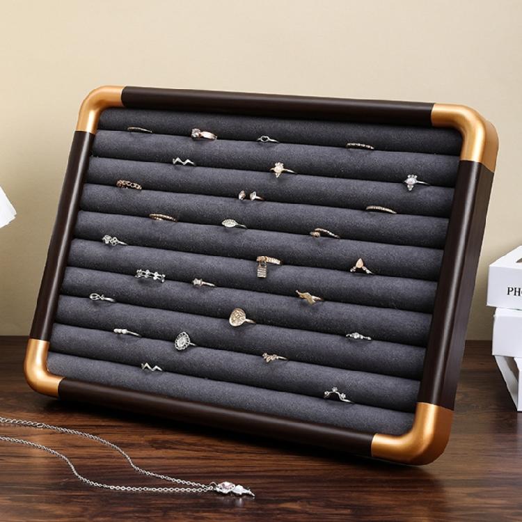 Jewelry Display Tray with Protective Velvets Lining Jewellery Holder Accessory Presentation Stand for Home or Shop Use