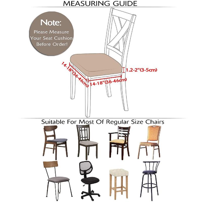 1Pc Elastic Dining Chair Seat Covers Jacquard Stretch Chair Cover Removable Seat Cushion Slipcover For Home Party Cafe