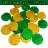 102550 Stück St. Patrick's Day Münz-Requisiten Grünes Kleeblattmuster Münze Falscher Schatz Kunststoff-Simulation Kinder Festival Party Geschenke Münze